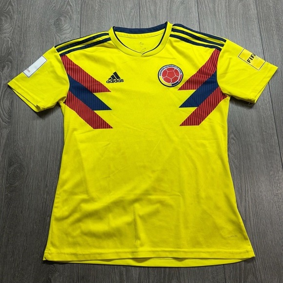 adidas Other - Adidas Colombia 2018 World Cup Home Jersey Yellow Mens Medium Soccer Shirt
